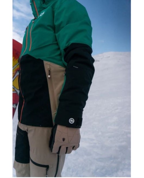 Men's beige ski and snowboard jacket IMPRESSIVE