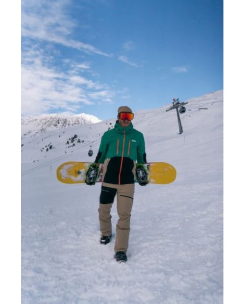 Men's beige ski and snowboard jacket IMPRESSIVE